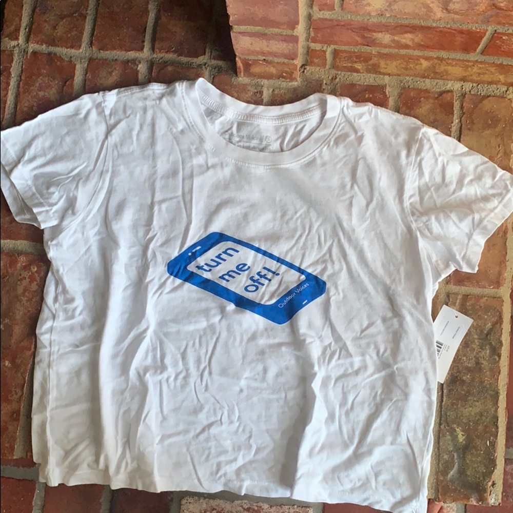 “Turn me off!” outdoor voices crop top